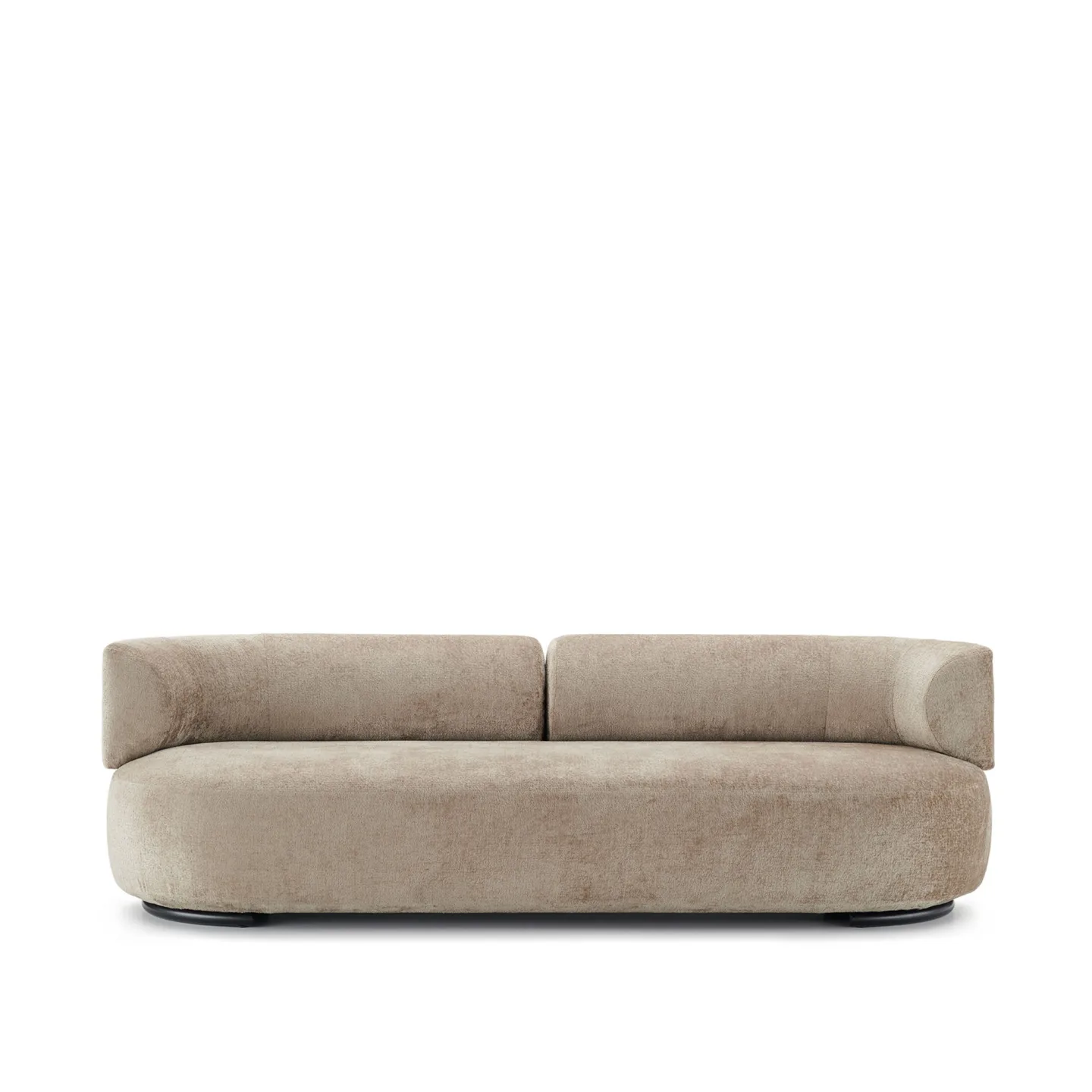 Kartell - K-Waiting Sofa Chenille Beige - Soffor - Rodolfo Dordoni - Beige - Metall/Textilmaterial/Plast