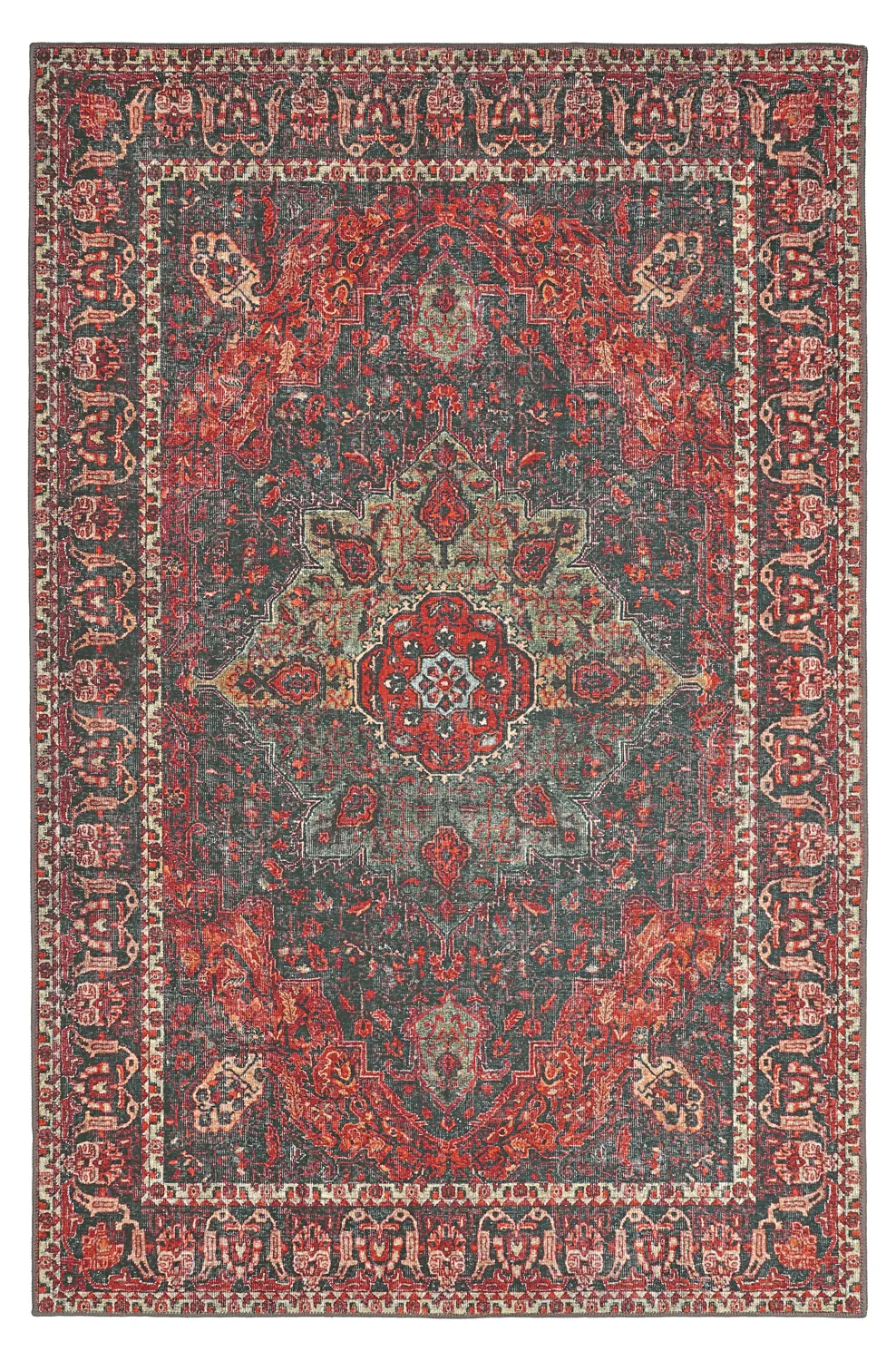 Flatvevd teppe - Velamir (rød) (Størrelse: 150 x 230 cm)