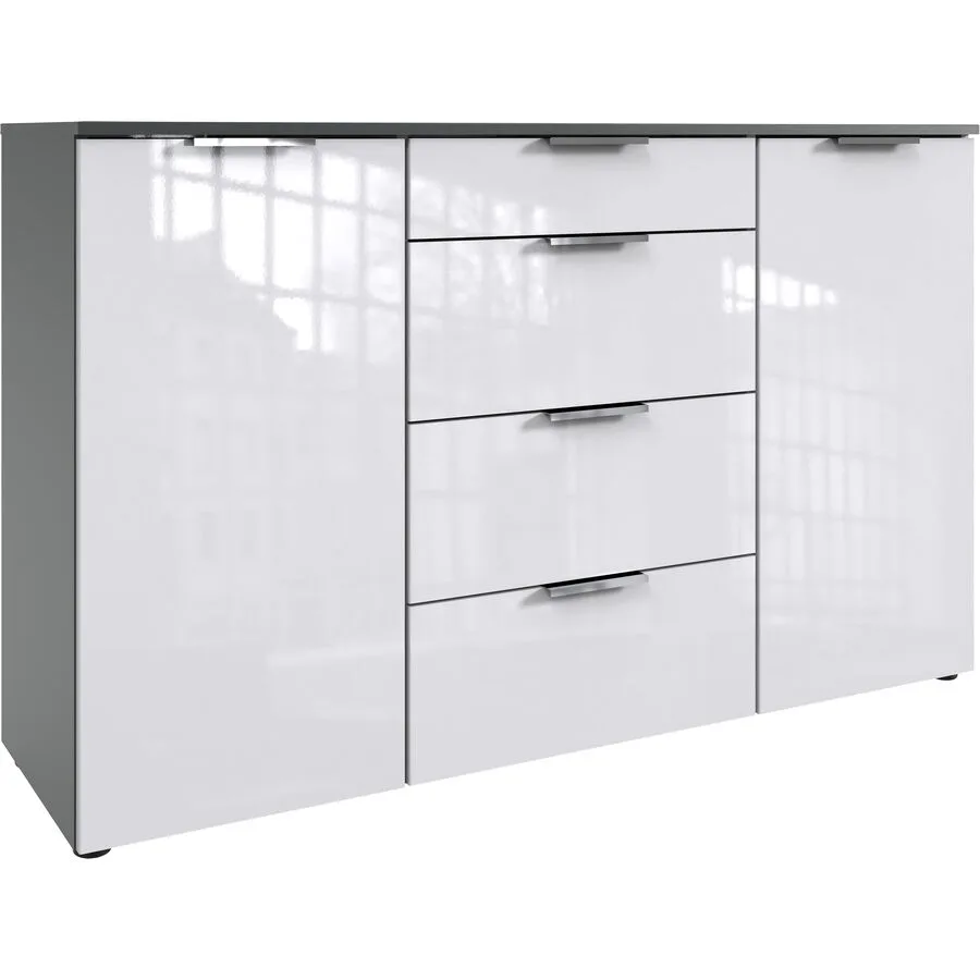 Kommode Sanko Weiss/graphit Holzwerkstoff B 135 H 84 cm