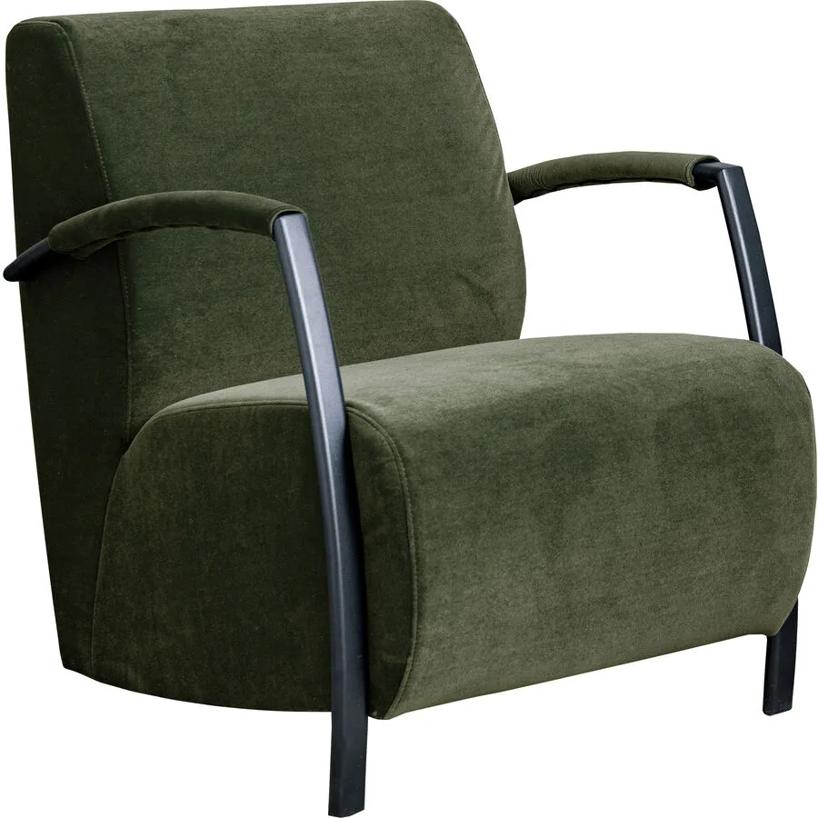 Sessel Amari Khaki Polyester Stoff B 63 T 84 H 77 cm