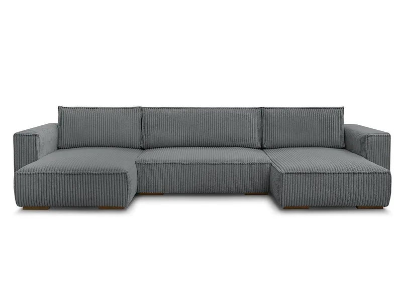 Wohnlandschaft BOBOCHIC CHELSEA Cord-Stoff dunkelgrau