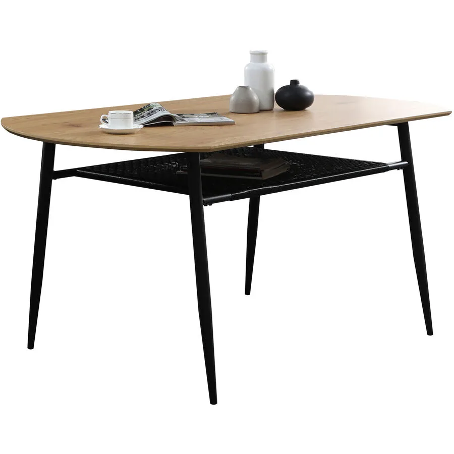 Tisch Josua natur/schwarz MDF B 160 T 90 cm