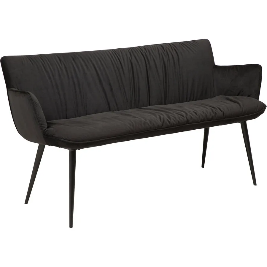 DAN-FORM Bank Join black Samt B 152 T 62 cm