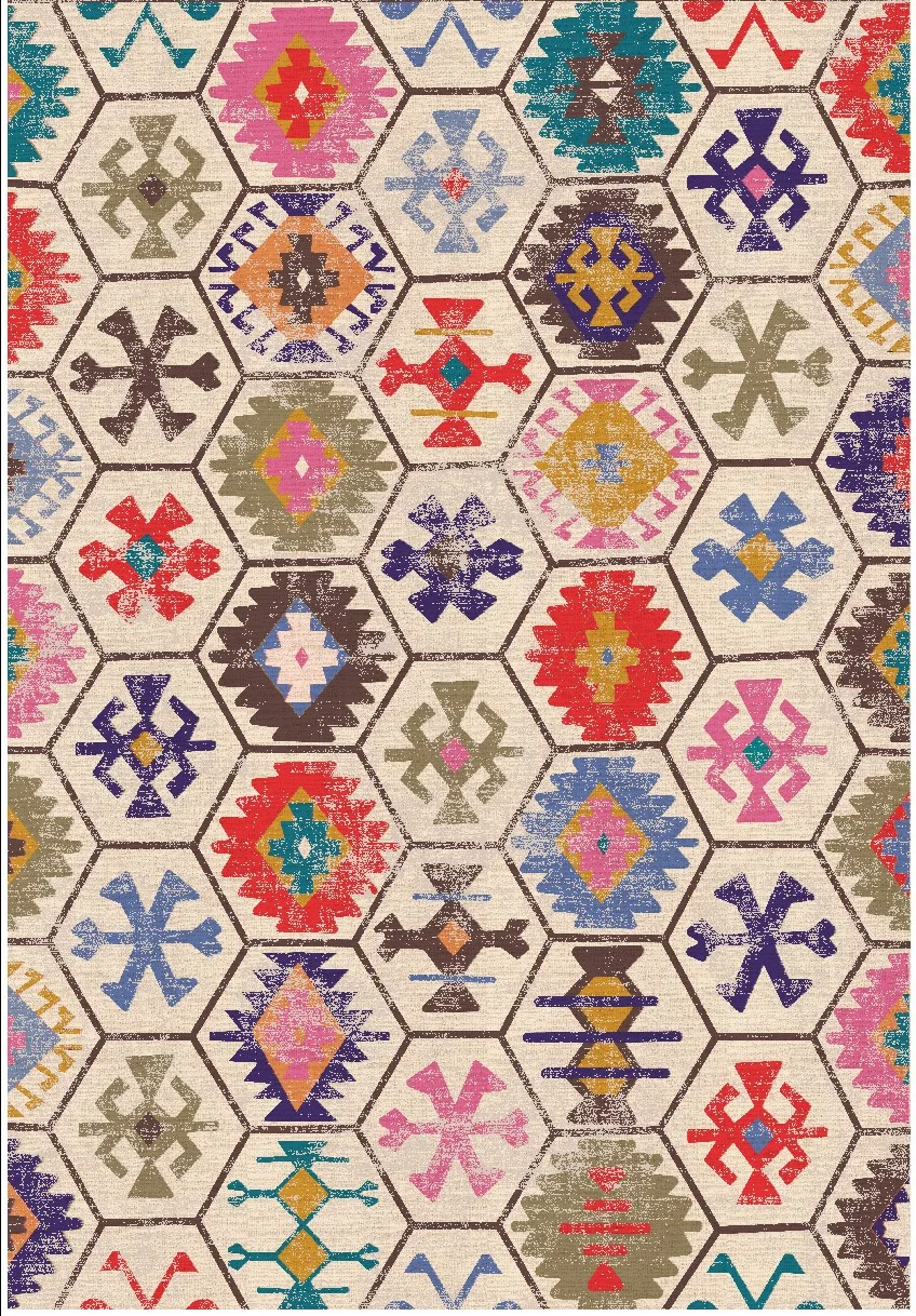 Wilton-teppe - Kulu (multi) (Størrelse: 200 x 280 cm)
