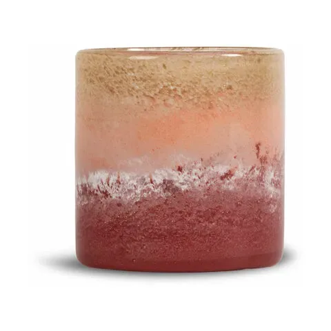 Byon Calore Windlicht-Vase M Ø15cm Rosa-beige-bordeaux