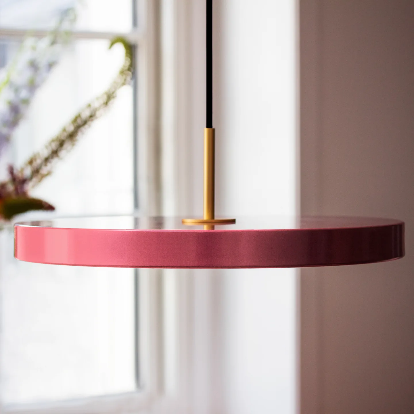 Asteria Medium LED-hengelampe, rosé/messing, Ø 43 cm - UMAGE - Stue - Design - Metall - Med en lyskilde