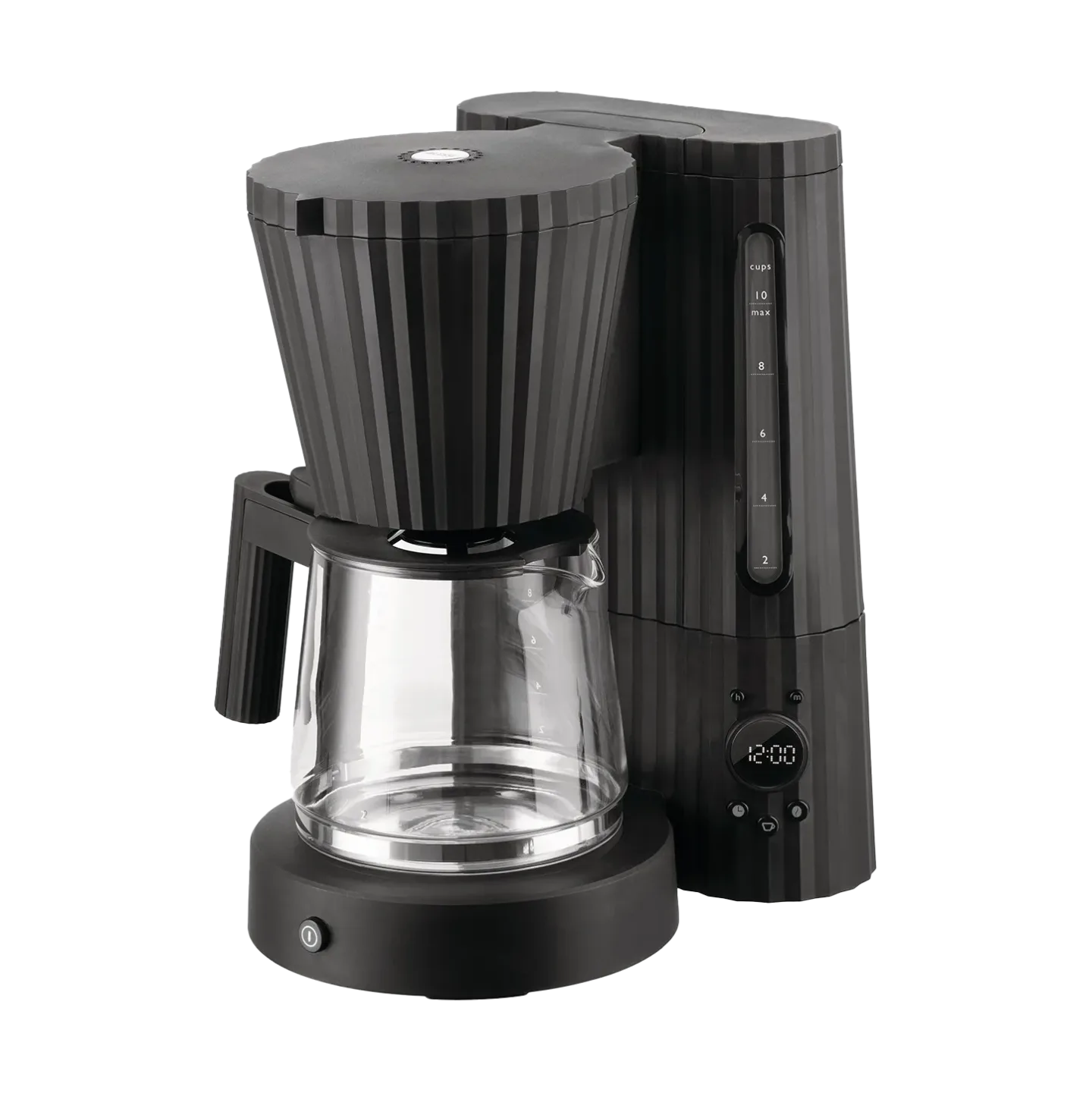 Alessi Plissé Kaffeemaschine Schwarz