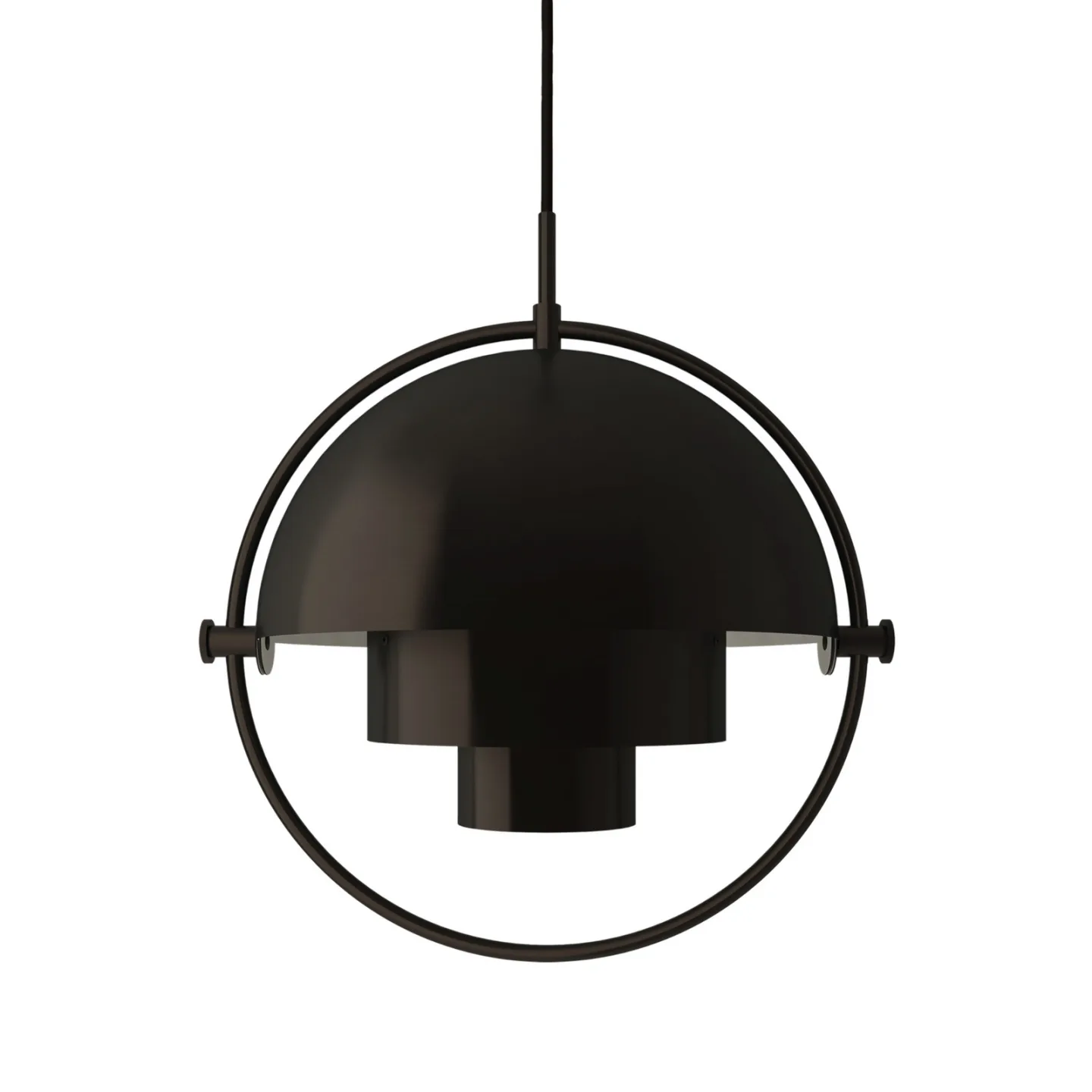 Multi-Lite Pendelleuchte Small Black Brass - GUBI - Wohnzimmer - Design - Metall - Einflammig