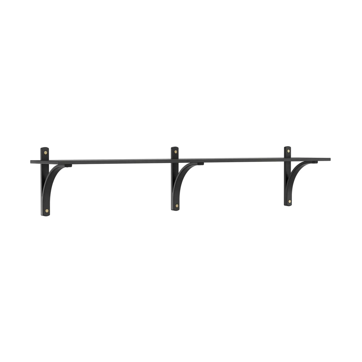Swedese Levi Regal 1 Fachboden Schwarz lasiertes Esche-Messing, 180 cm