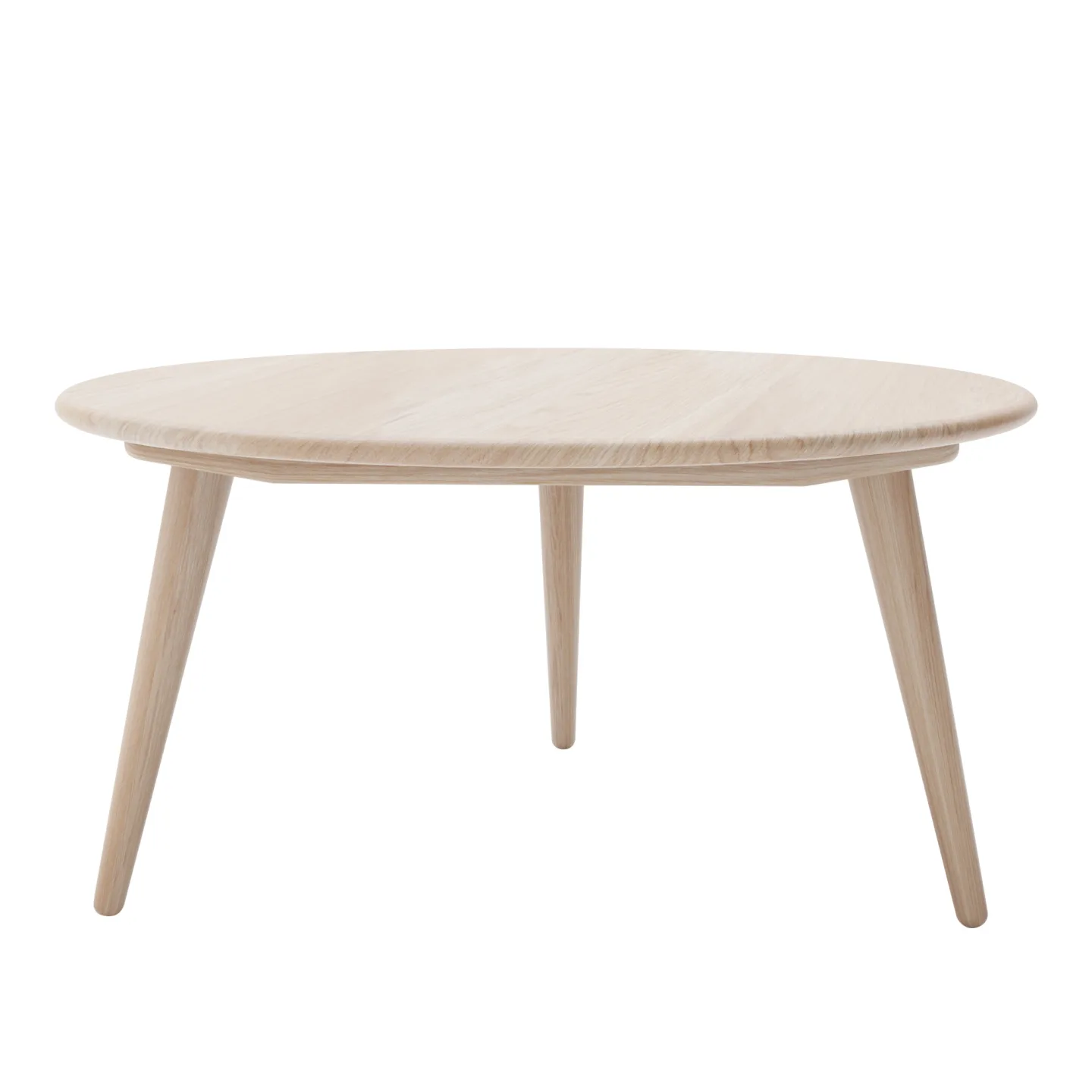 Carl Hansen - CH008, Tvålad Ek, Ø 100 cm - Höjd 48 cm - Soffbord - Hans J. Wegner - Träfärgad - Trä