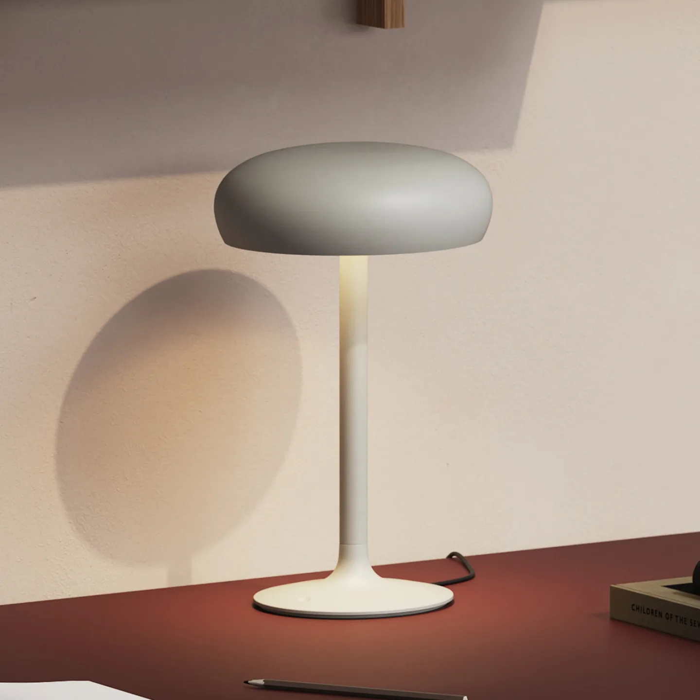 Emendo bordlampe Cloud - PLEASE WAIT to be SEATED - Stue - Moderne - Aluminium - Med skærm