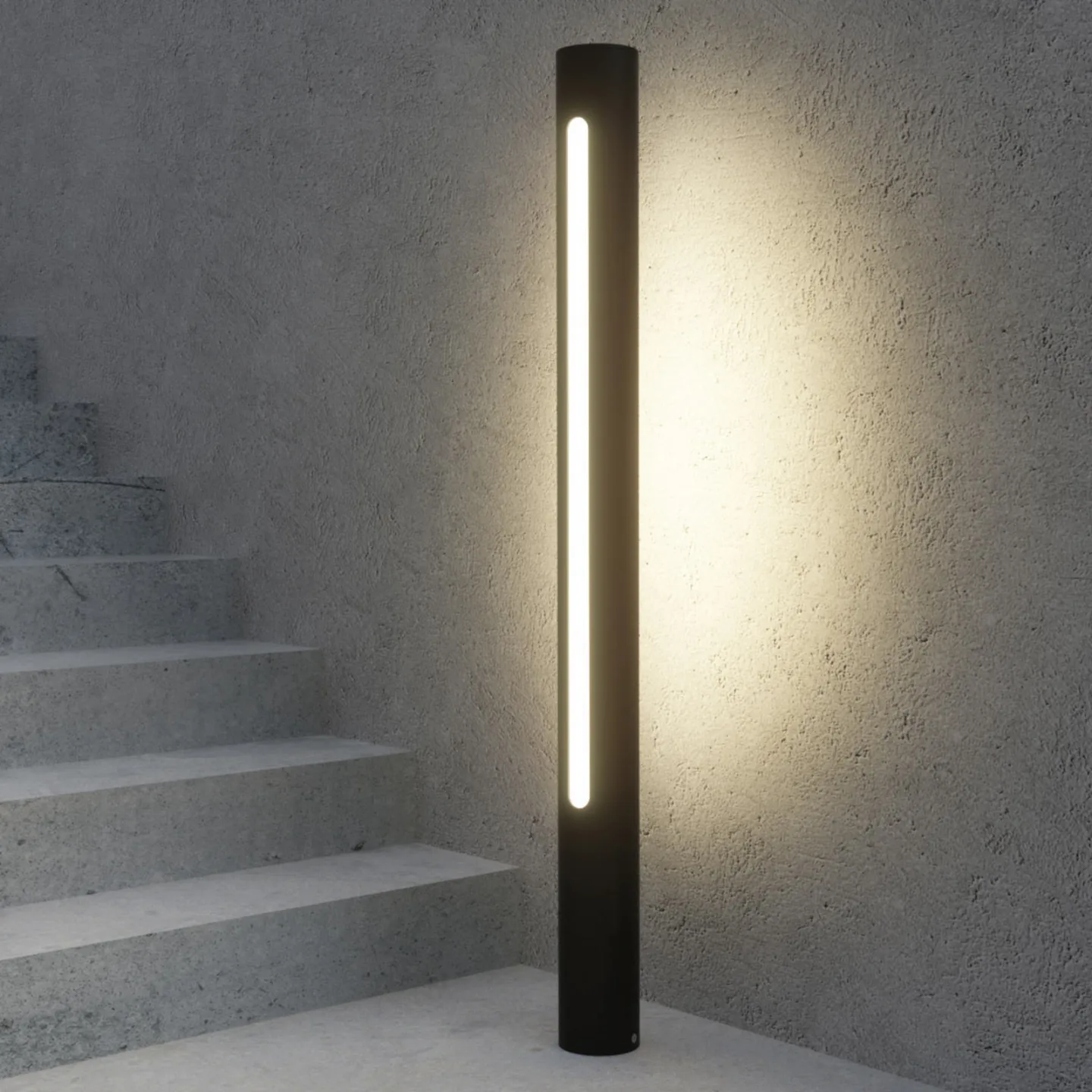 Tomas Utomhus Trädgårdslampa H75 Dark Grey/White - Lucande - Terrass - Modern - Aluminium - Med en ljuskälla