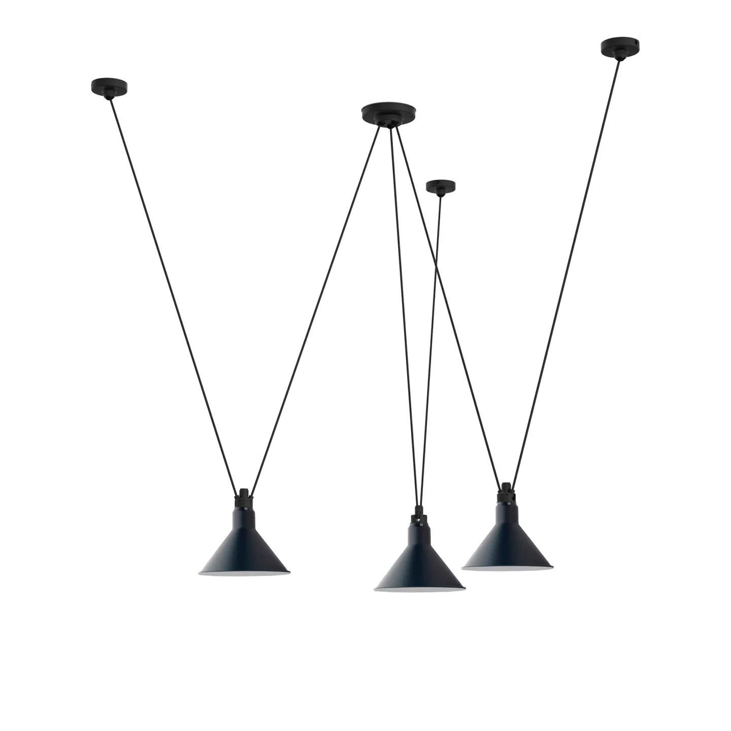 DCWéditions - Les Acrobates De Gras 325 L Conic Blue - Pendellampor - Bernard-Albin Gras - Blå