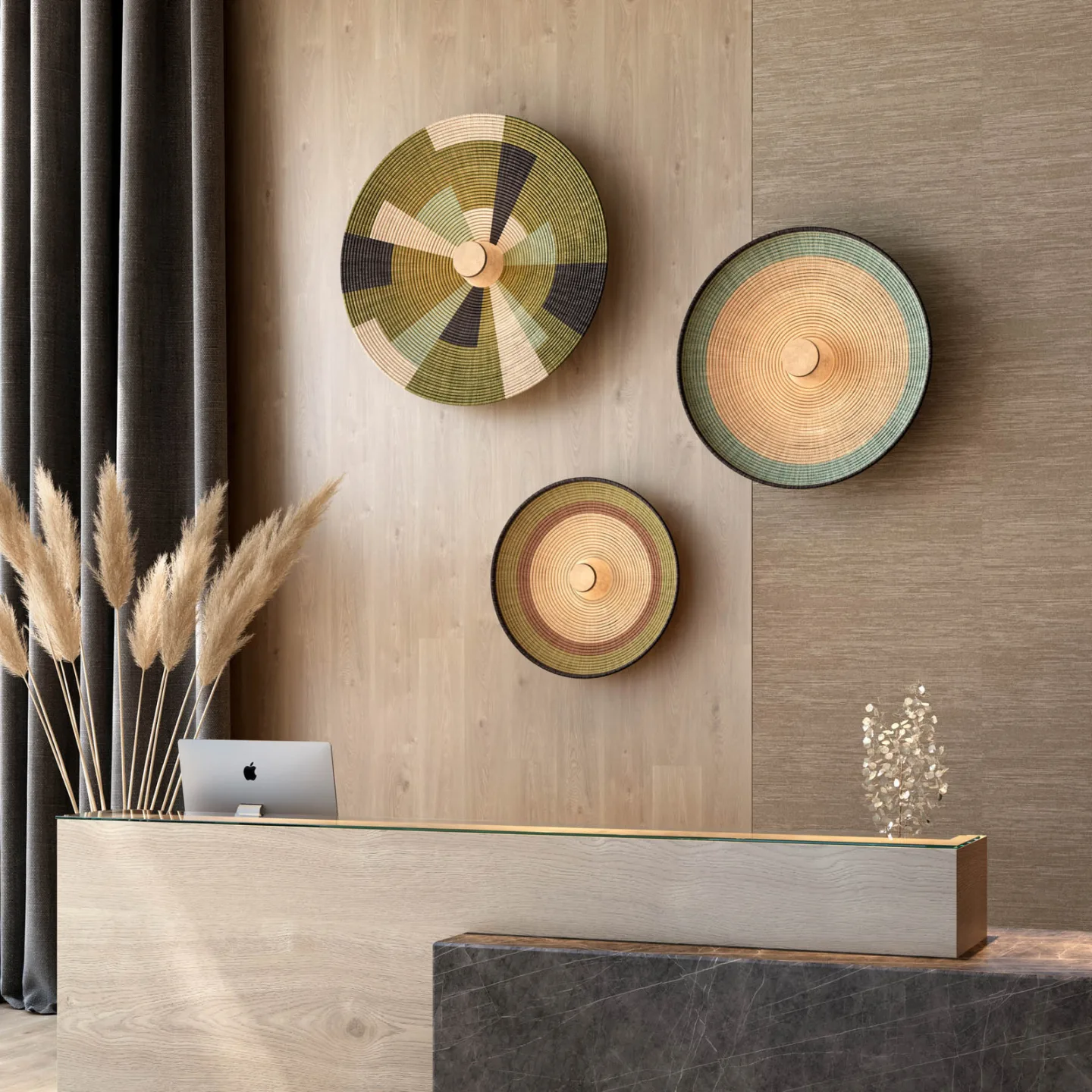 Grass Vegglampe L Blue - Forestier - Stue - Design - Rund