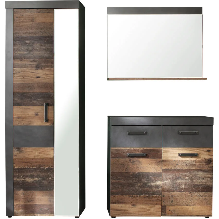 Garderobenmöbel-Set Fuerte graphit Holzwerkstoff B 170 T 34 H 192 cm