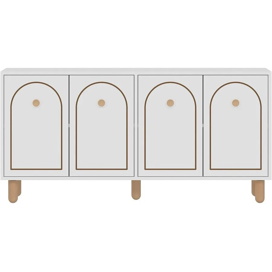 Sideboard Vint weiss Holzwerkstoff B 150 H 75 cm