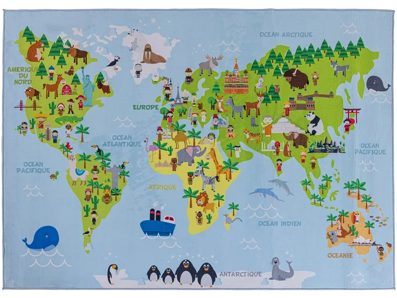 Kinderteppich WORLD 115x160cm