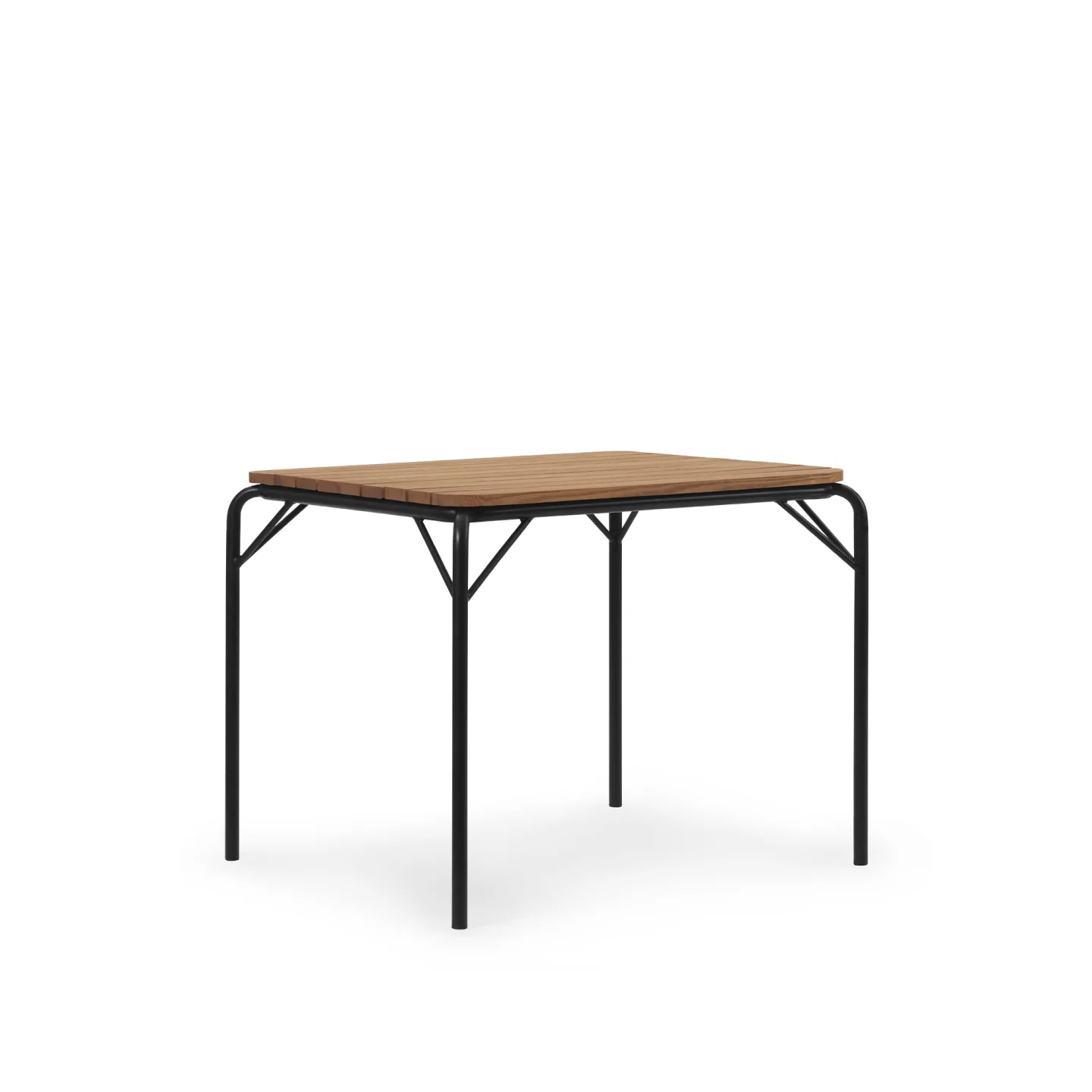 Normann Copenhagen - Vig Table 90 x 80 cm Robinia - Black - Matbord utomhus - Simon Legald - Svart - Metall/Trä