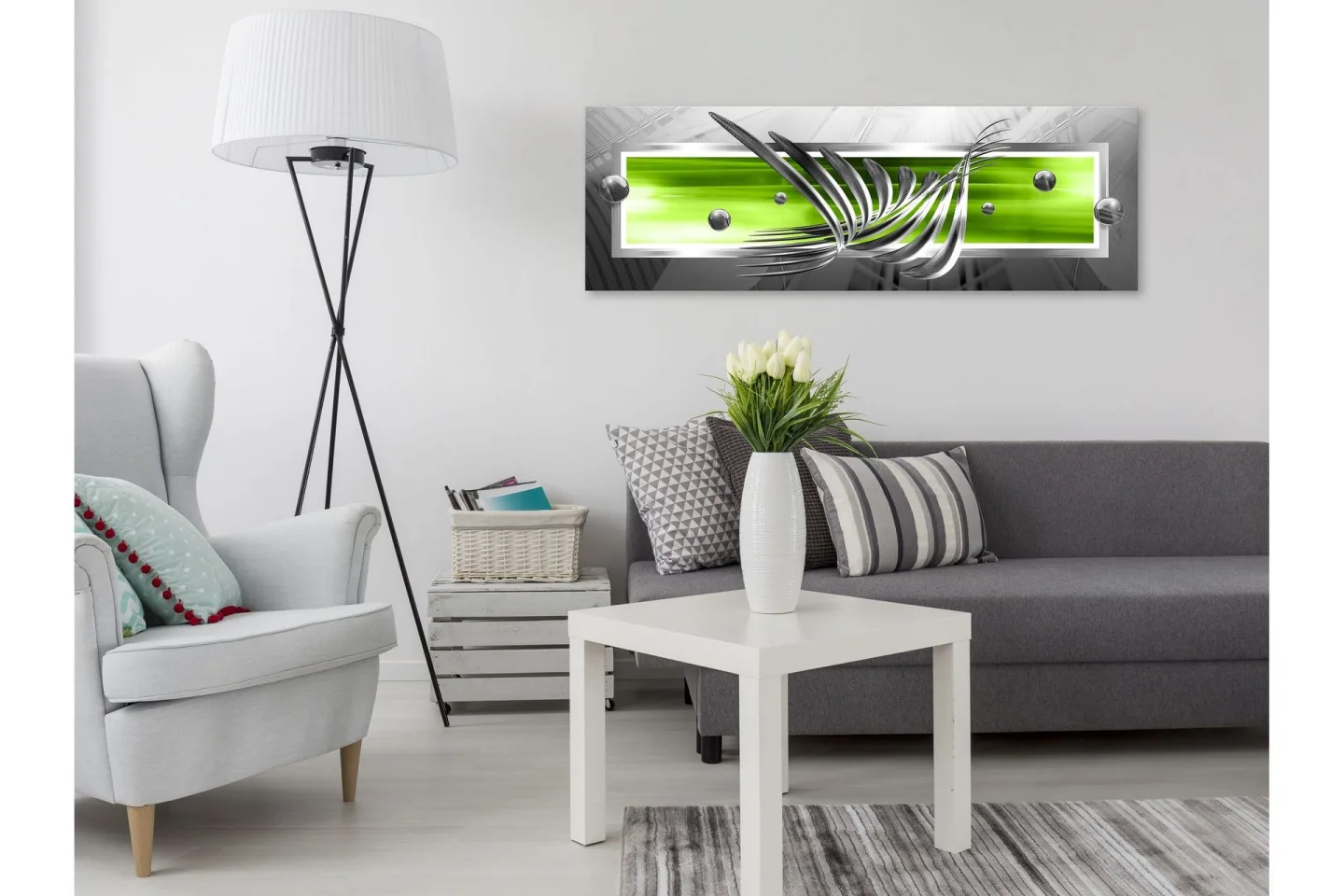 Tavla Silver Wings (1 Part) Narrow Green 150x50 -
