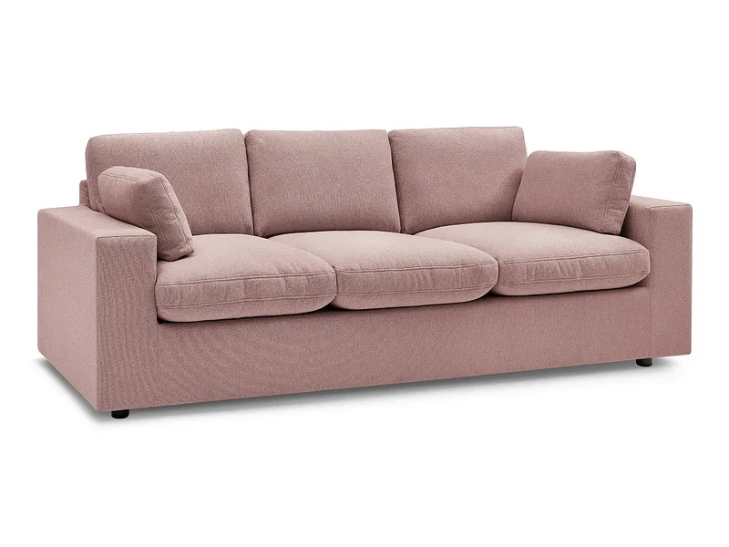 3er Sofa BOBOCHIC BELAIR Stoff rosa