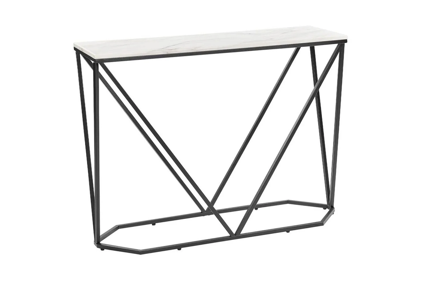 Konsolbord Hazen Vit, Svart - Vit, Svart