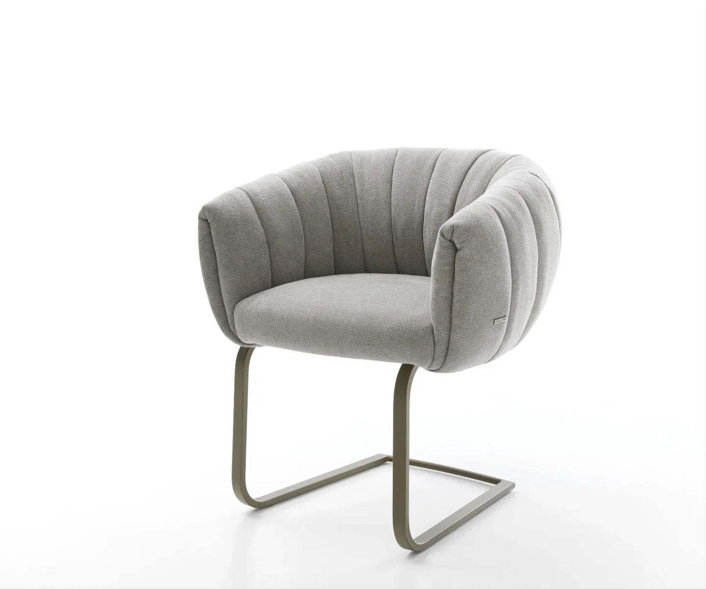 Freischwinger Jada-Flex Strukturstoff Soft Grau Freischwinger flach Effektfinish Titan Taschenfederkern