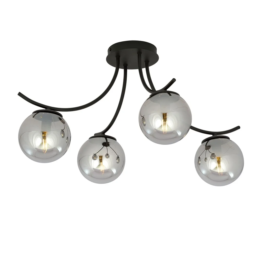 Emibig Lighting - Boston 70cm - Takplafond - Svart/Rökfärgad