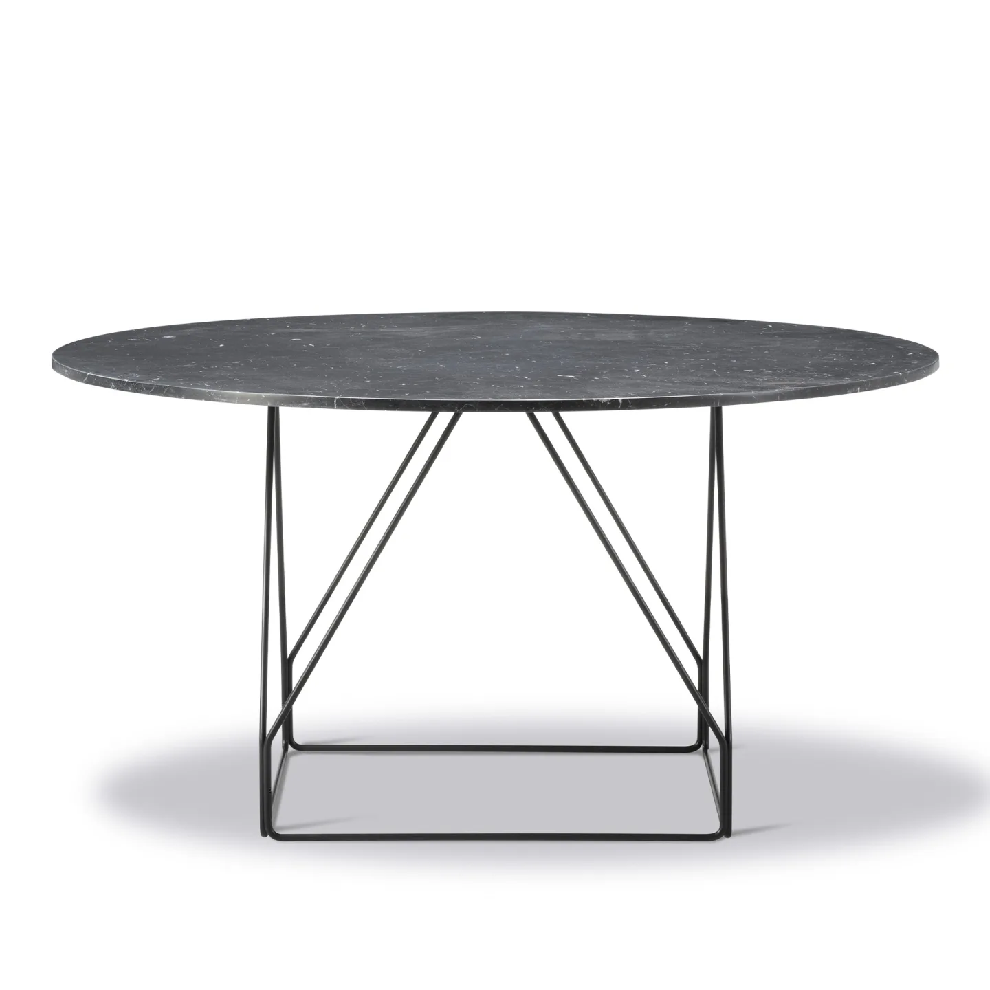 Fredericia Furniture - JG Table - Ø140 cm - Black Marquina - Black lacquer - Matbord - Jørgen Gammelgaard