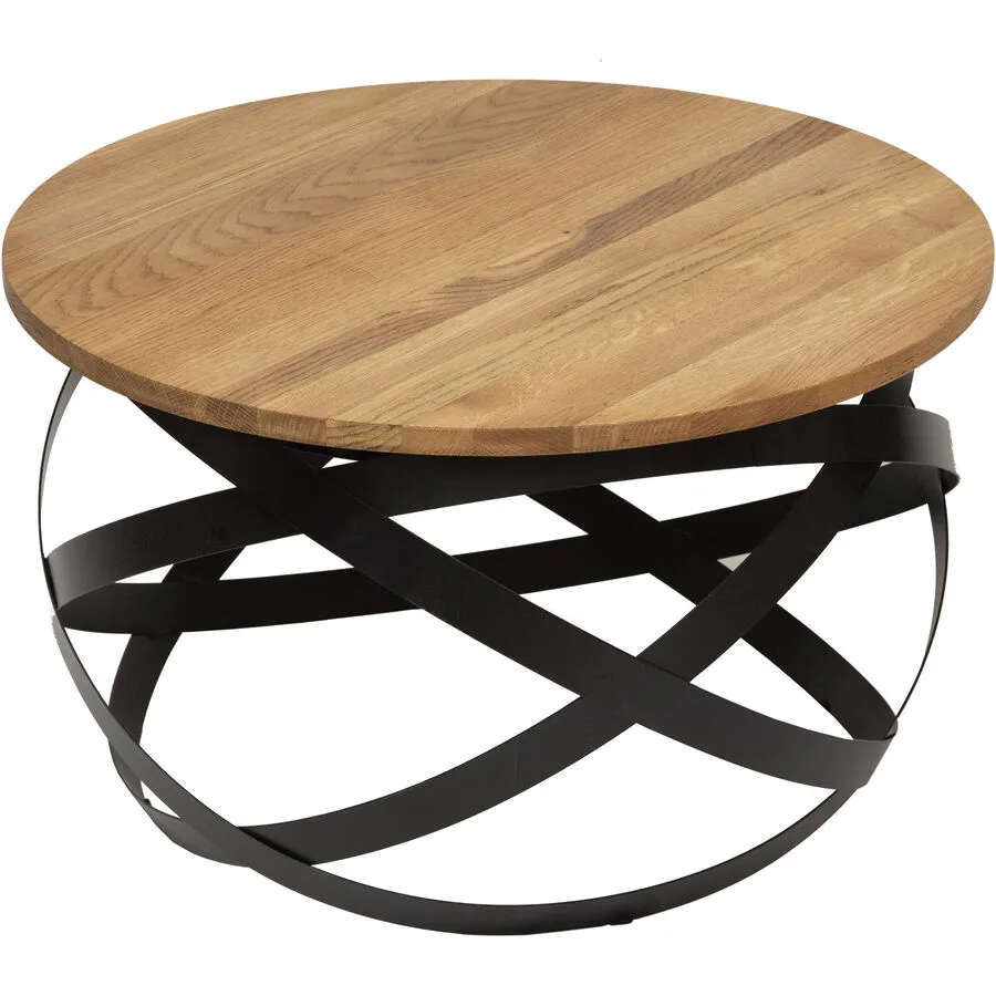 Beistelltisch Lyvra natur geölt Wildeiche B 70 H 40 cm