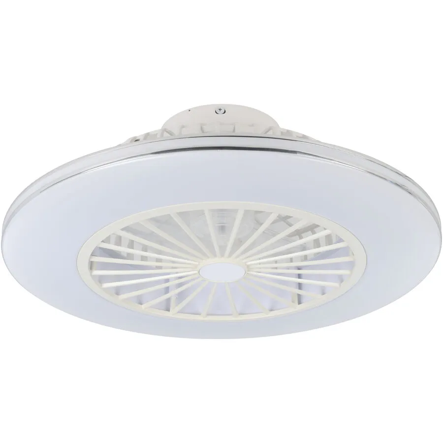 Eglo Deckenlampe Lovisca Silber/Weiss Kunststoff 55 cm - Farbe: weiss/silber - LED- LED Energiesparlampe