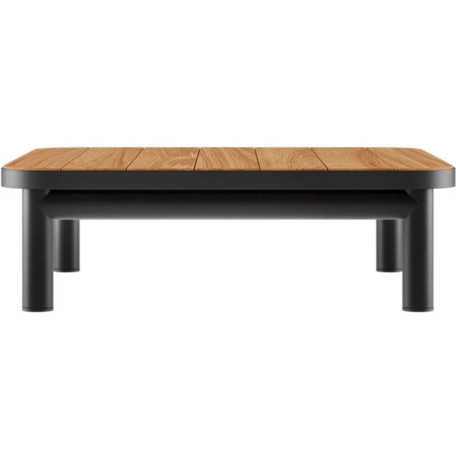 SACKit Loungetisch Kirra schwarz Teak B 70 H 22 cm