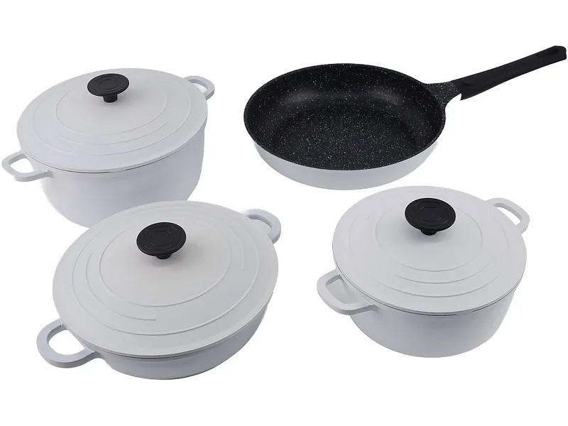 Kochset ENOLA HOME COOKING 7 Stück aluminium Weiss