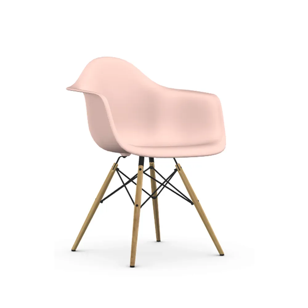 Vitra Eames Plastic Armchair RE DAW stol 41 pale rose-golden maple