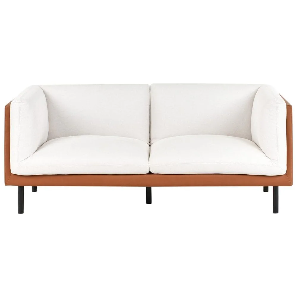 2-sits soffa Vorgod - Vit, brun, svart