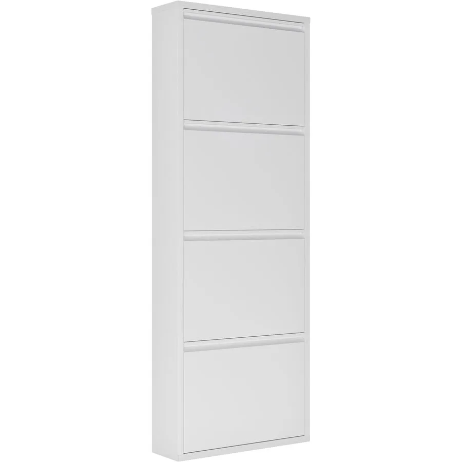 Schuhschrank Vinci Weiss Metall 51 cm 136 cm