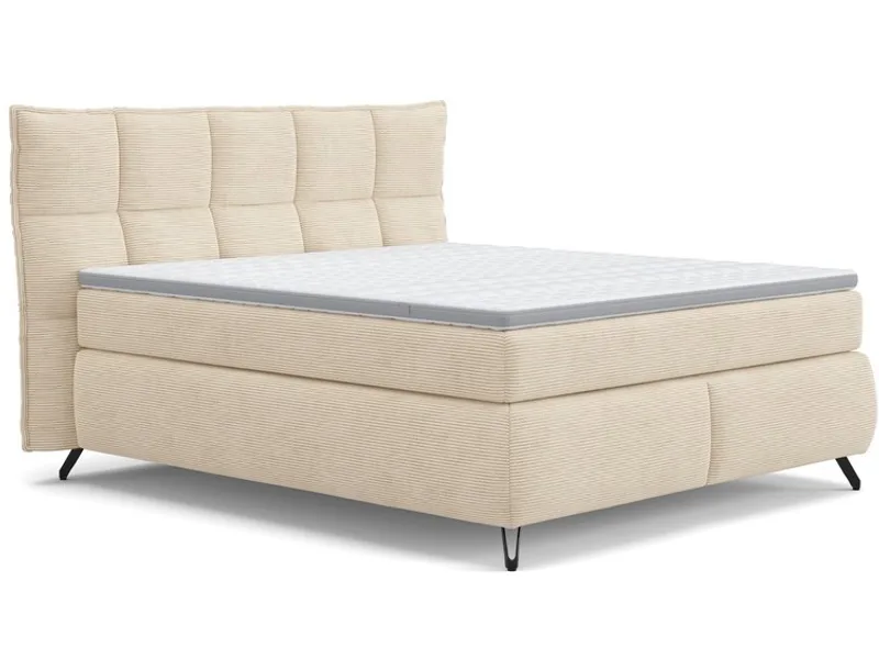 Boxspringbett SWISS HOME STYLE AGATA beige 160x200cm flexibel / halbfest