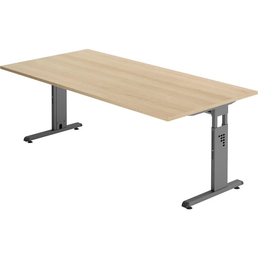 Schreibtisch Office eiche Holzwerkstoff B 200 T 100 cm