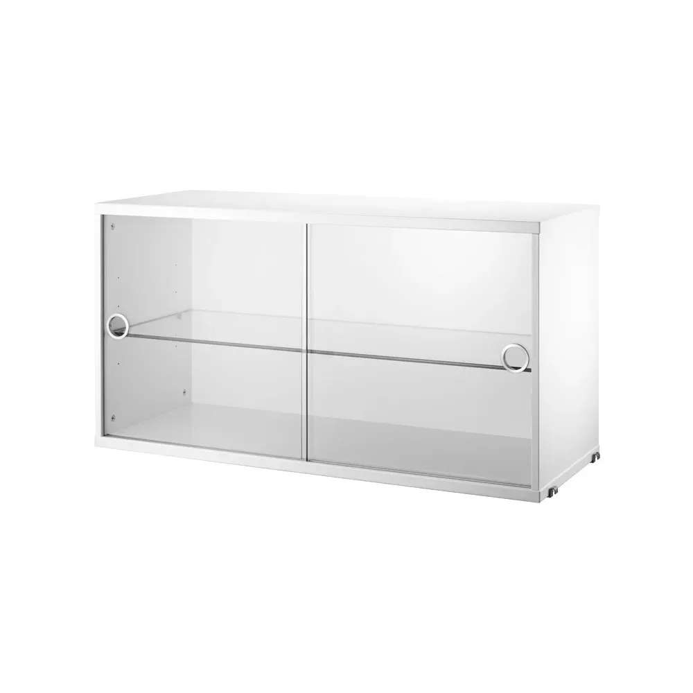 String String Vitrinenschrank Weiß, 78x30 cm