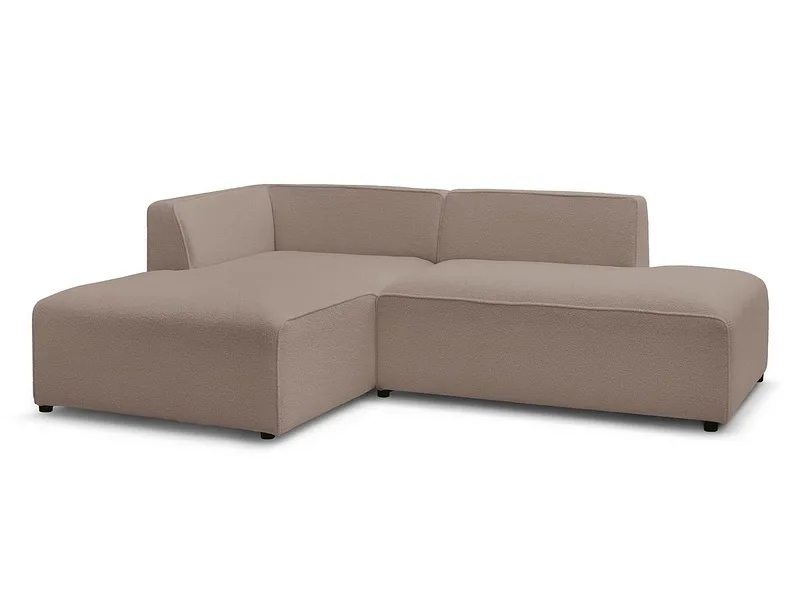 Ecksofa BOBOCHIC MEGEVE Boucle-Stoff rotbraun