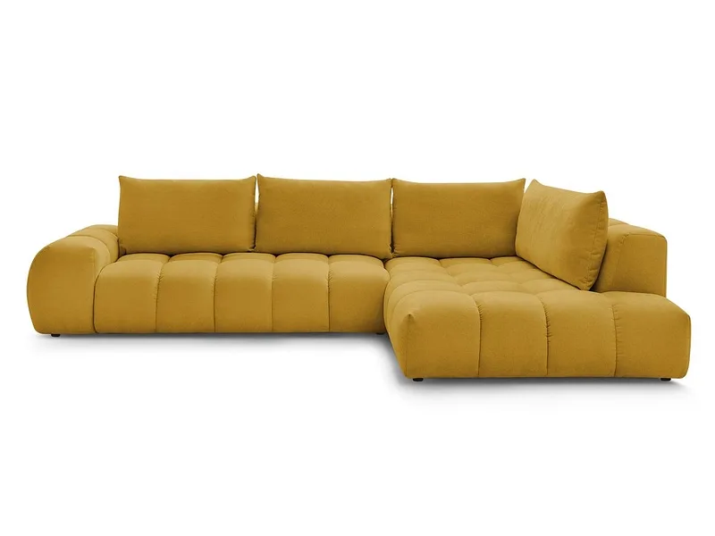 Ecksofa BOBOCHIC EVEREST Stoff mit Textur gelb