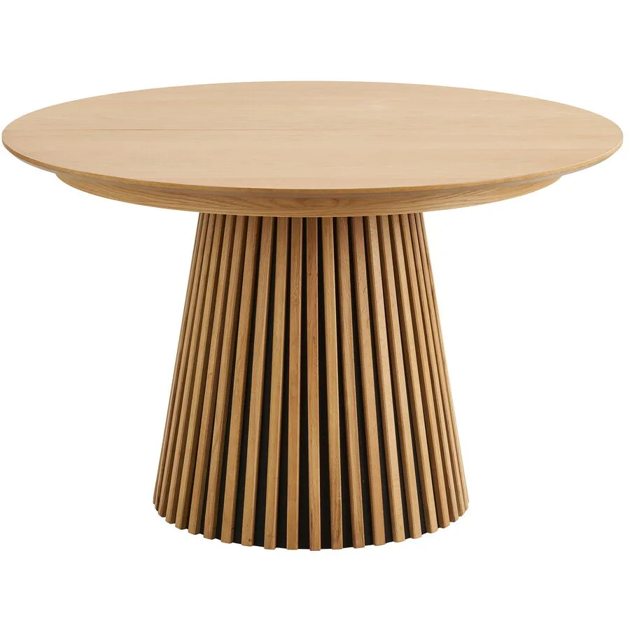 Esstisch ausziehbar Aunira eiche Eiche Furniert B 120 T 120 cm - Material: Eiche Furniert, MDF
