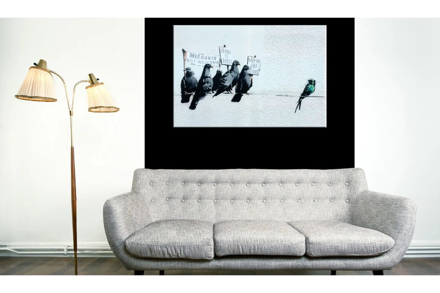 Tavla Protesting Birds by Banksy 60x40 -