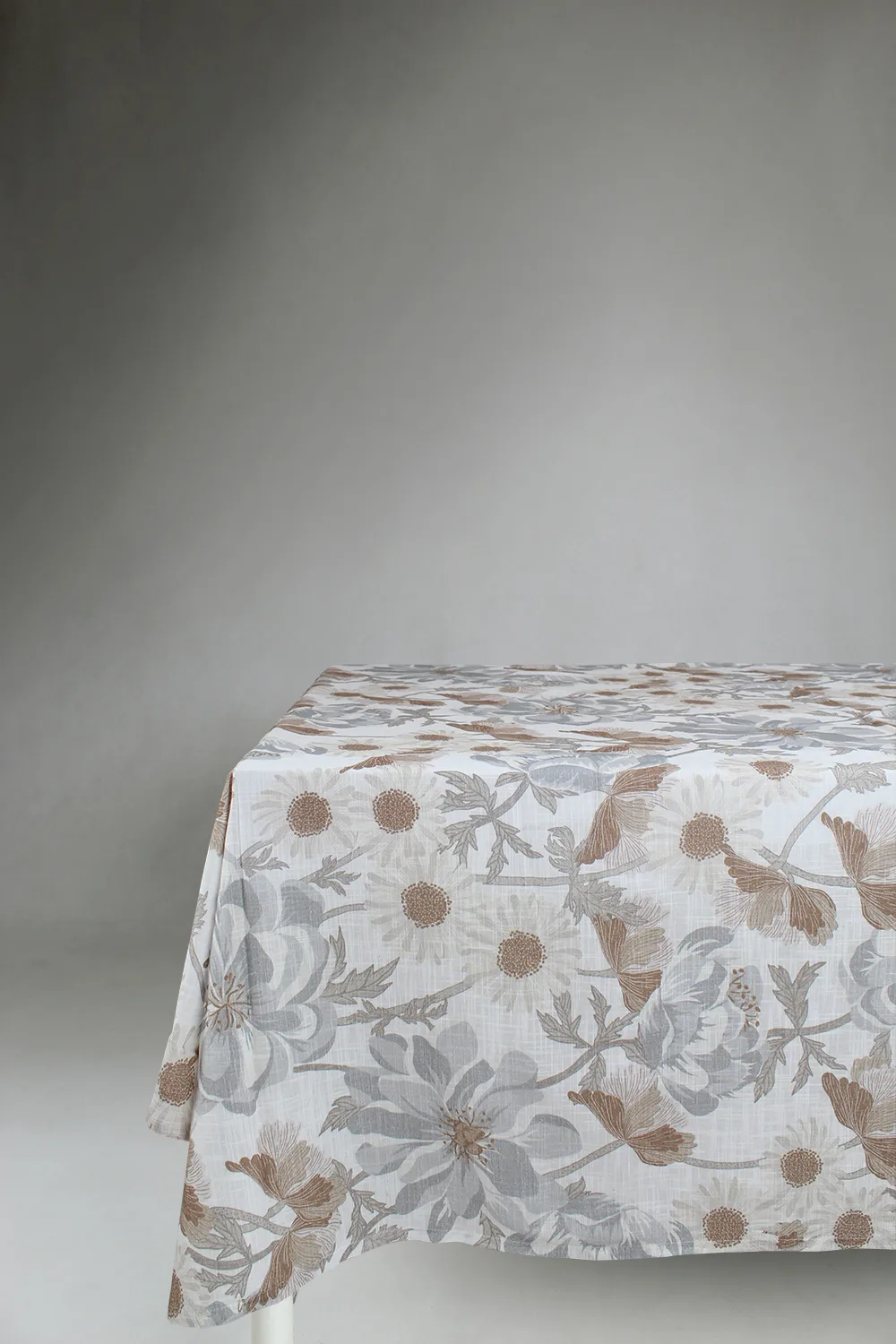 Dukar - Bomullsduk Serena (grå/beige) (Størrelse: 140 x 250 cm)