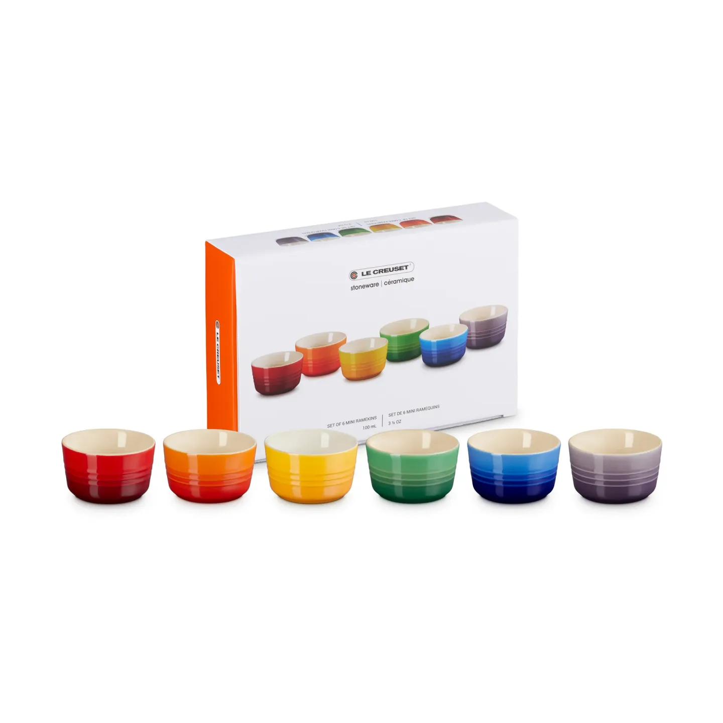 Le Creuset Signature Steingut Mini-Ramekin 6-teilig Rainbow