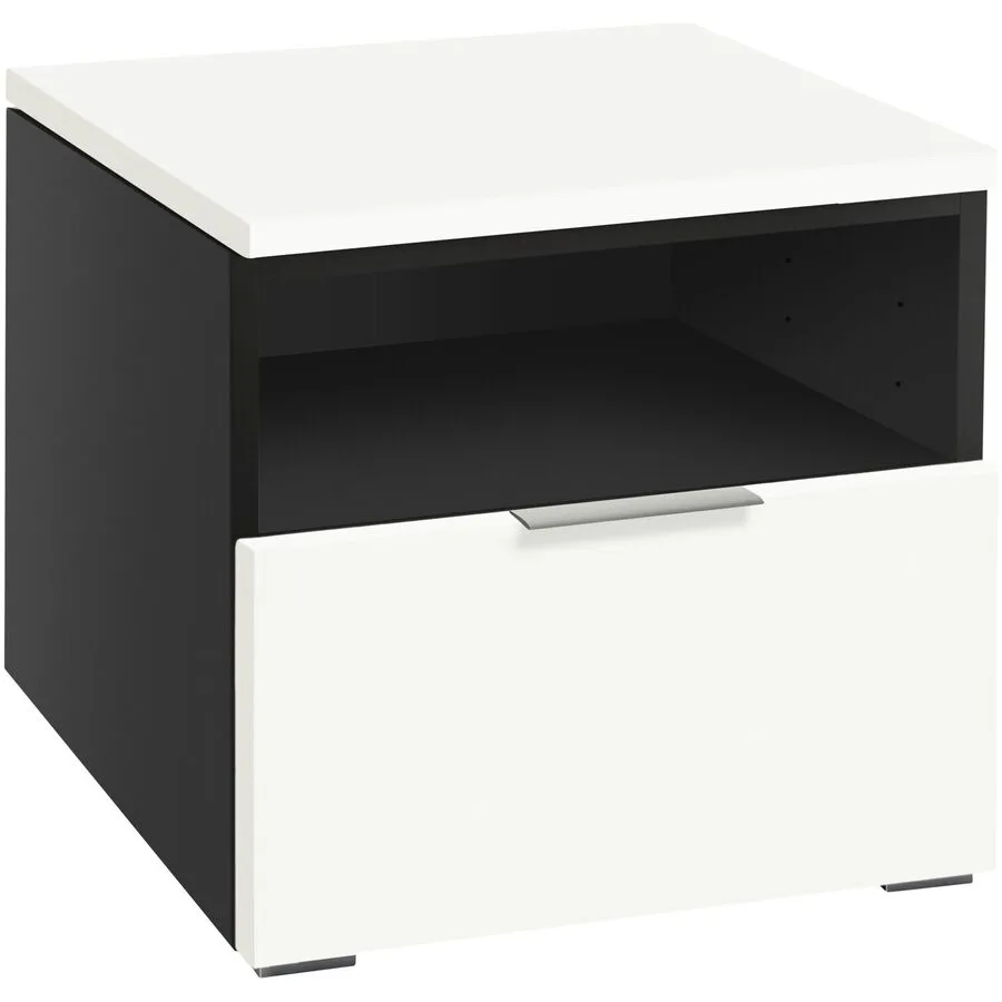 Hasena Nachttisch Jolantha anthrazit/weiss MDF B 45 H 40 cm