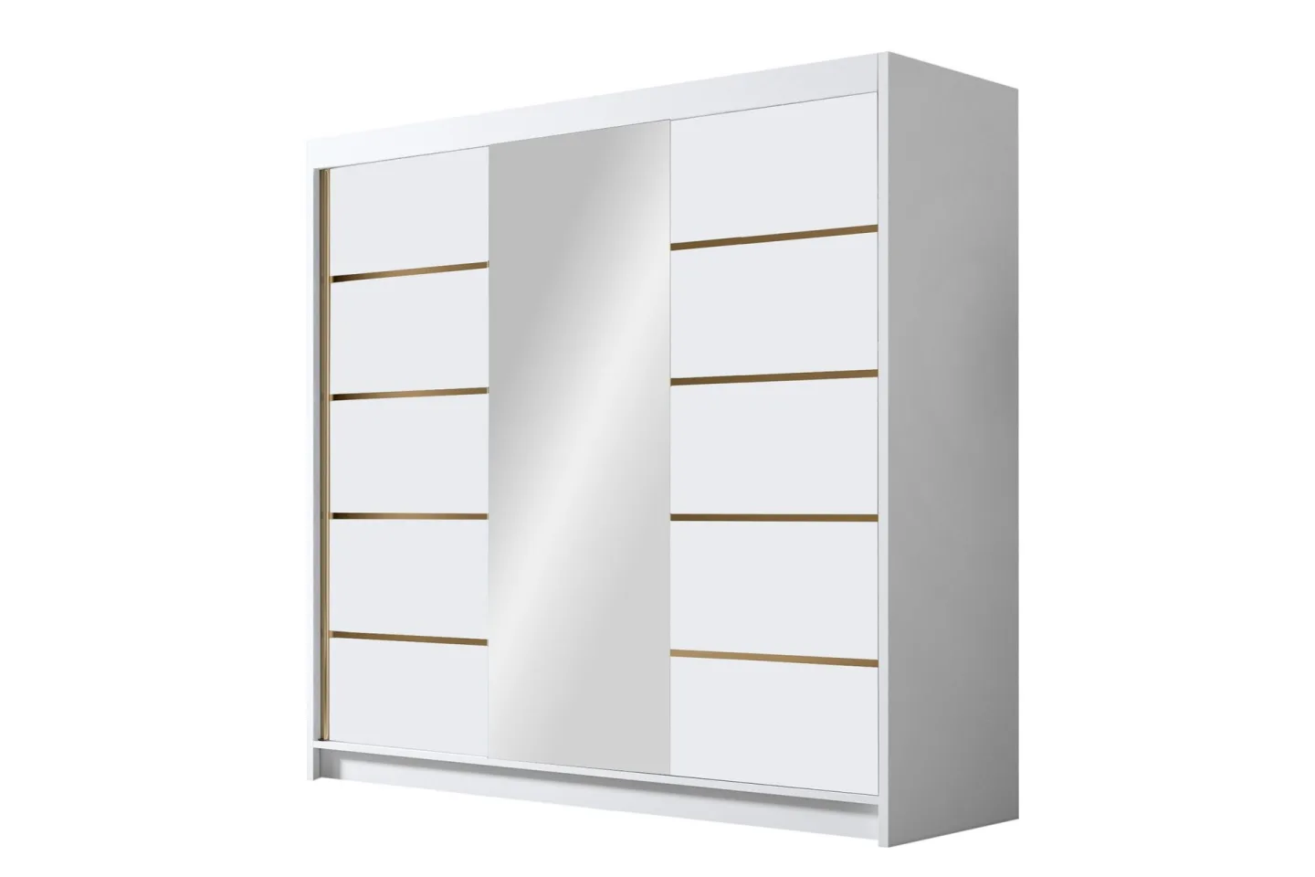 Dianna Garderob med Spegel 200x215 cm - Vit