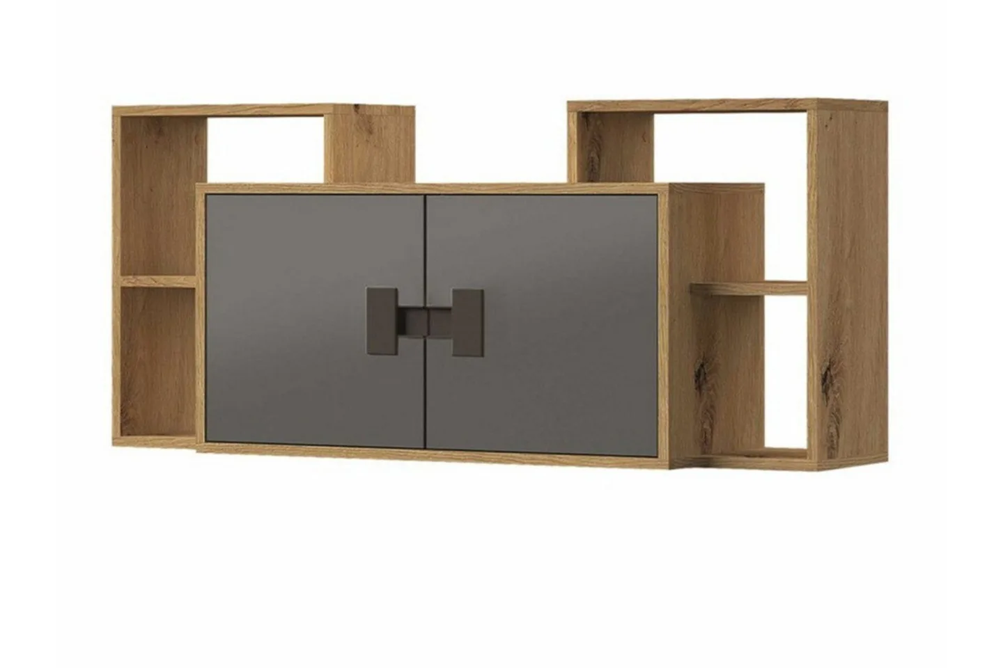 Castlebay Highboard Grey High Gloss -