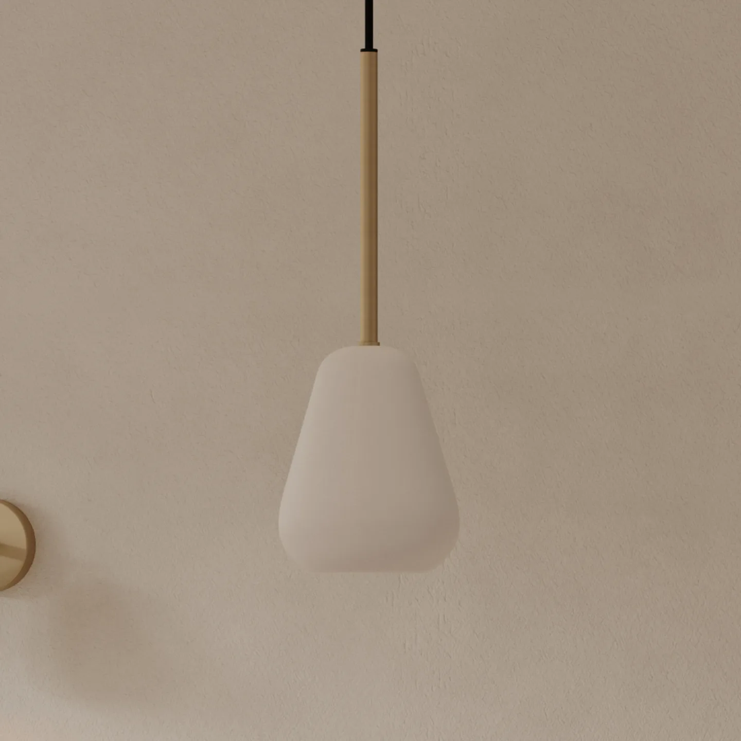Anoli Spot Pendelleuchte, gold/weiß, Ø 10 cm - Nuura Nuura Aps - Wohnzimmer - Skandinavisch - Metall - Einflammig