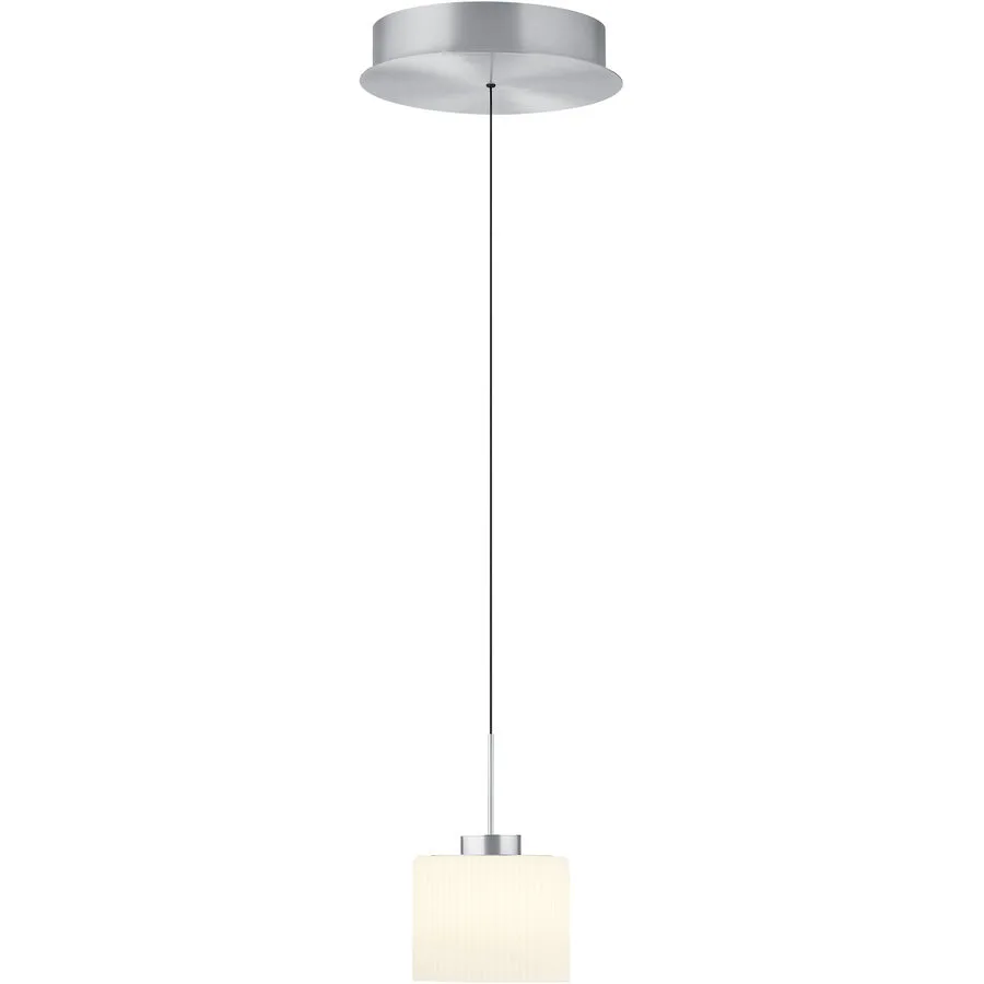 Pendellampe Elli Silber Aluminium/Eisen 26 cm - Farbe: Aluminium eloxiert - LED - Lichtfarbe: Warmweiss - LED Energiesparlampen