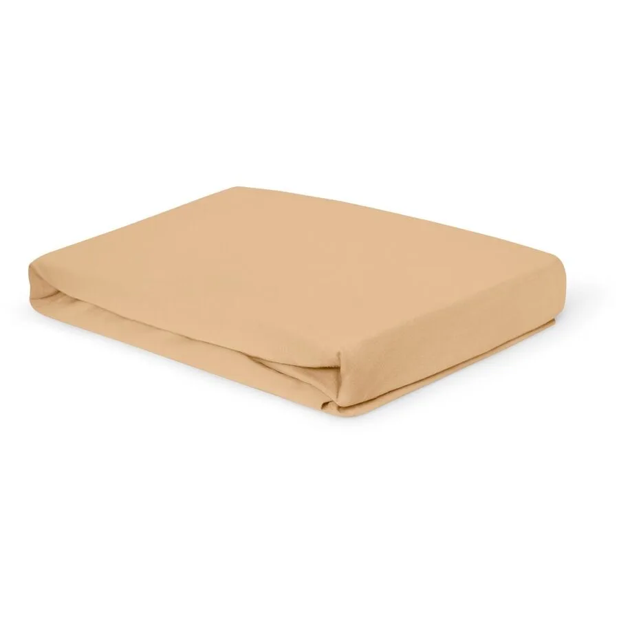 Fixleintuch Esprit Uni Champagner Baumwolle 90 x 200 cm - Material: 97% Baumwoll-Jersey, 3% Elasthan